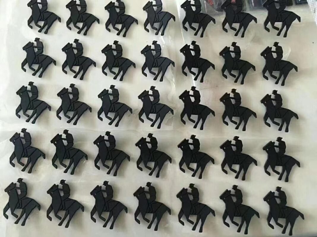Soft 3D heat transfer logos made with liquid silicone for garment decoration