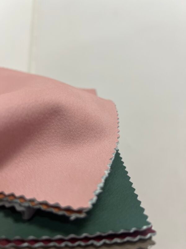 Silicone leather samples with different surface finishes