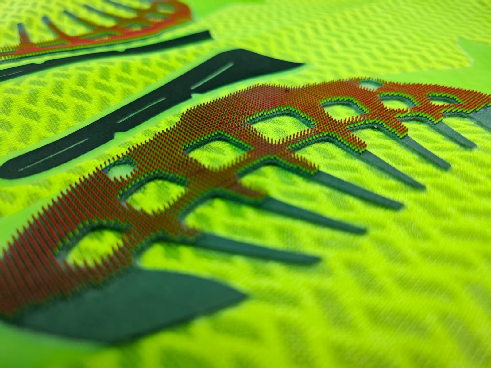 3D silicone screen printing effect on fabric