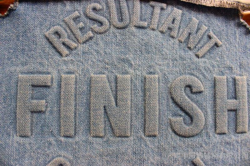 Embossed silicone printing effect on textile